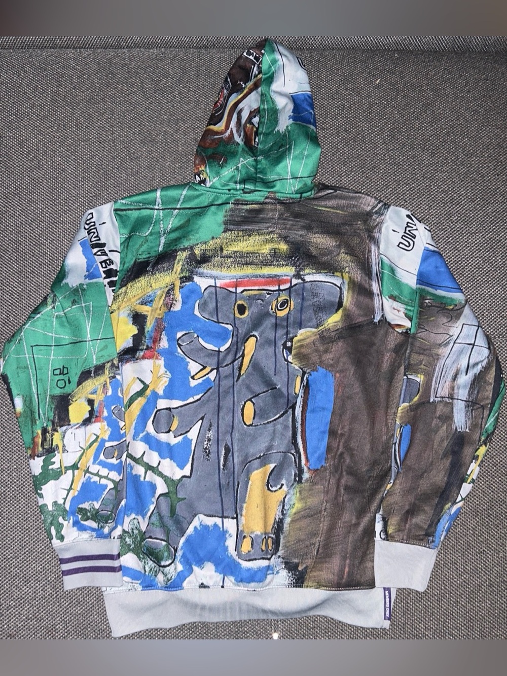 Rare Jean-Michael Basquiat All Over Print Artwork hoodie - Picture 6 of 6